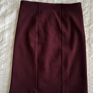 Women's Burgundy Pencil Skirt